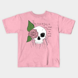 Floral skull Kids T-Shirt